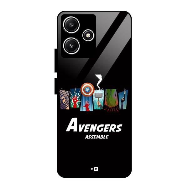 Avengers Assemble Glass Back Case for Poco M6 Pro