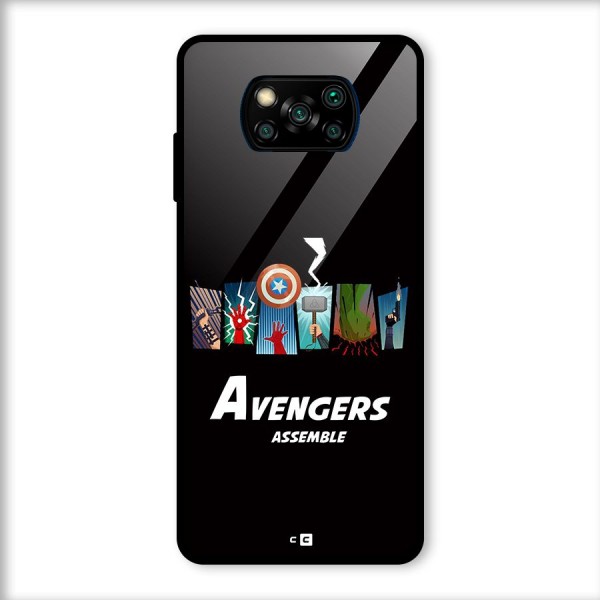 Avengers Assemble Glass Back Case for Poco X3