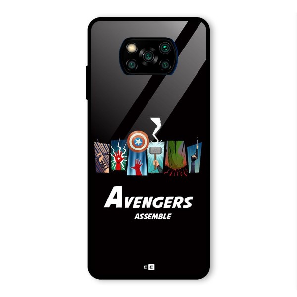 Avengers Assemble Glass Back Case for Poco X3 Pro