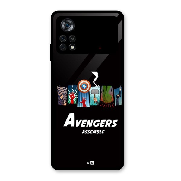 Avengers Assemble Glass Back Case for Poco X4 Pro 5G