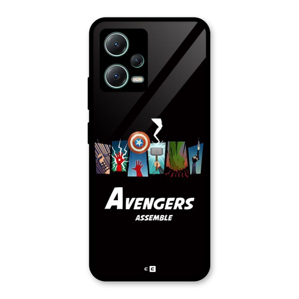 Avengers Assemble Glass Back Case for Poco X5