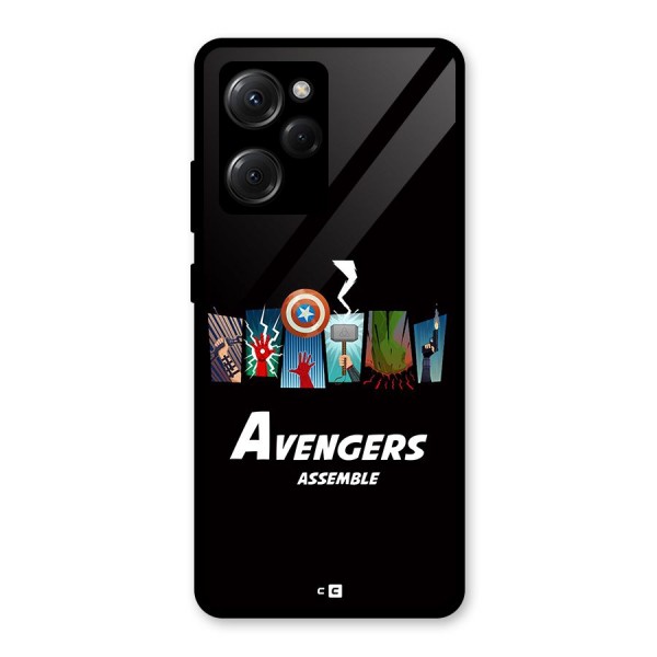 Avengers Assemble Glass Back Case for Poco X5 Pro