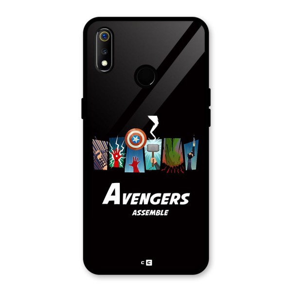 Avengers Assemble Glass Back Case for Realme 3