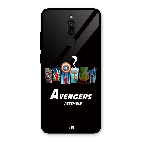 Avengers Assemble Glass Back Case for Redmi 8