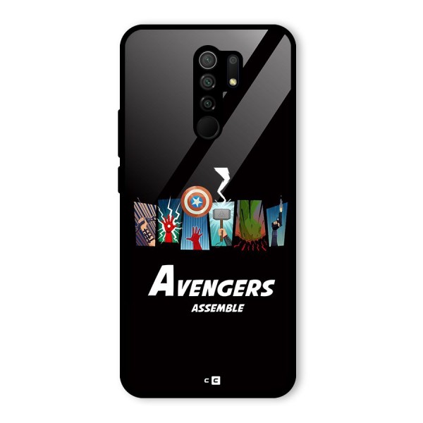 Avengers Assemble Glass Back Case for Redmi 9 Prime