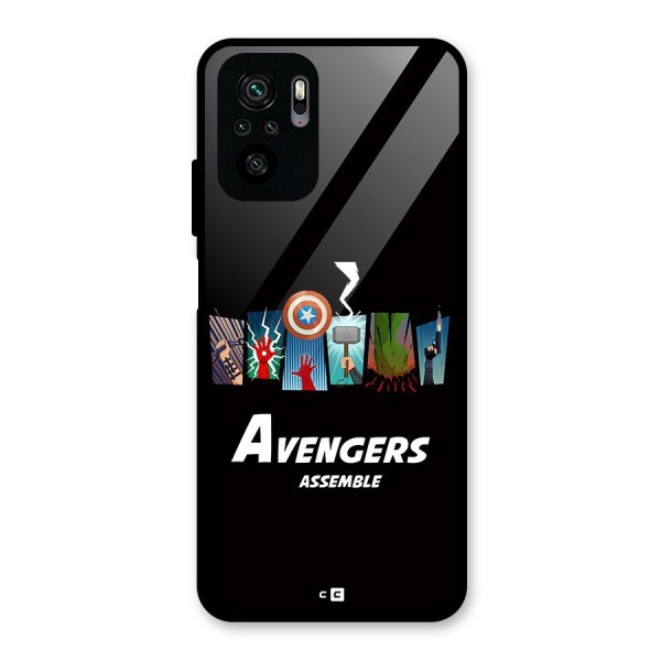 Avengers Assemble Glass Back Case for Redmi Note 10S