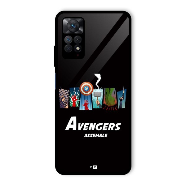 Avengers Assemble Glass Back Case for Redmi Note 11 Pro