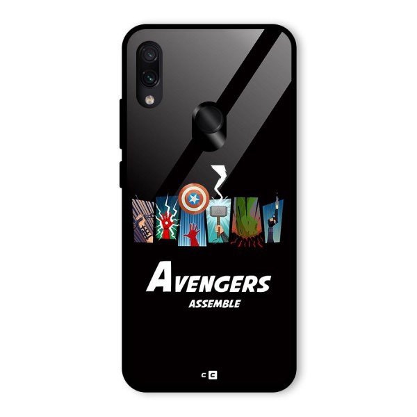 Avengers Assemble Glass Back Case for Redmi Note 7