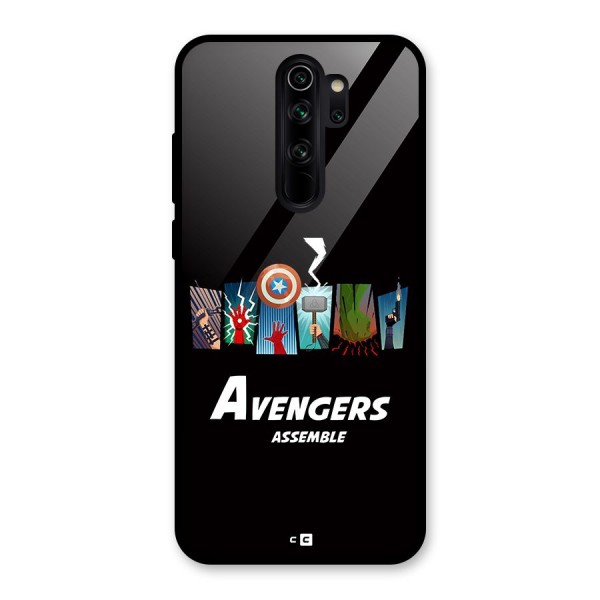 Avengers Assemble Glass Back Case for Redmi Note 8 Pro