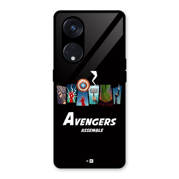 Avengers Assemble Glass Back Case for Reno8 T 5G