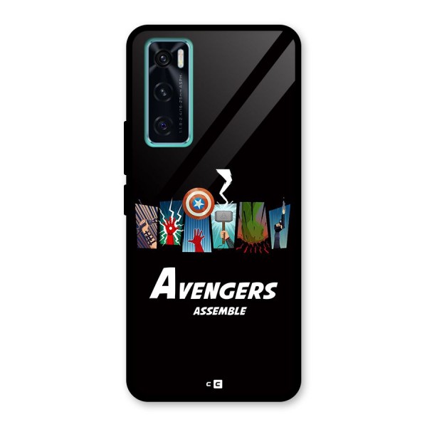 Avengers Assemble Glass Back Case for Vivo V20 SE