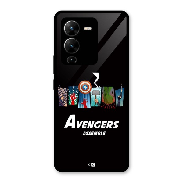 Avengers Assemble Glass Back Case for Vivo V25 Pro