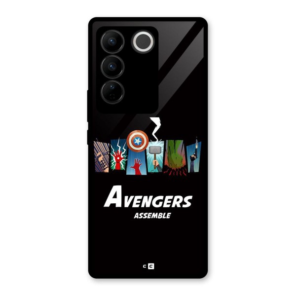 Avengers Assemble Glass Back Case for Vivo V27