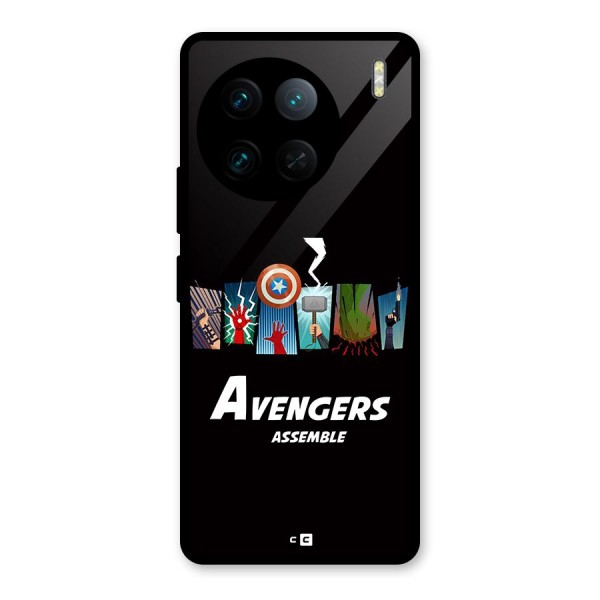 Avengers Assemble Glass Back Case for Vivo X90 Pro