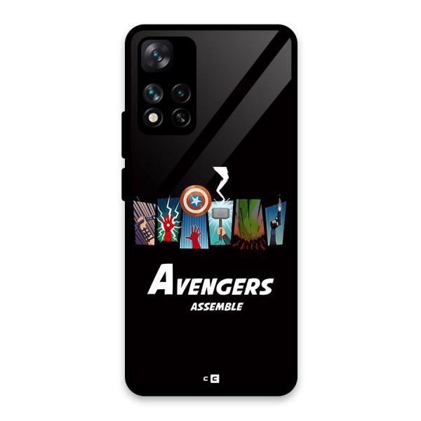 Avengers Assemble Glass Back Case for Xiaomi 11i HyperCharge 5G