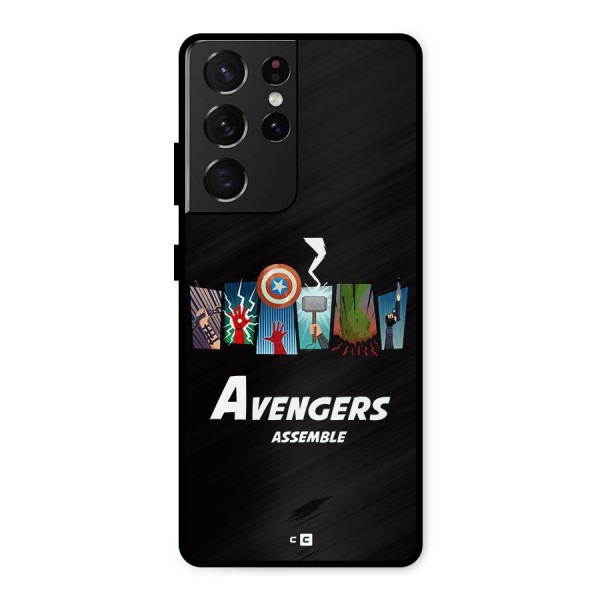 Avengers Assemble Metal Back Case for Galaxy S21 Ultra 5G