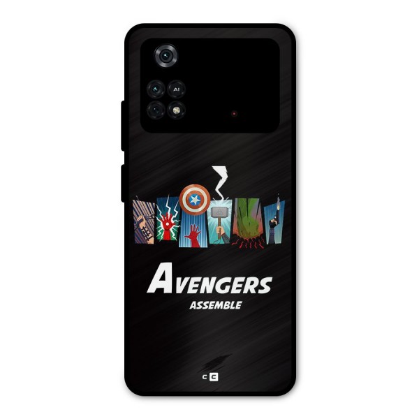 Avengers Assemble Metal Back Case for Poco M4 Pro 4G