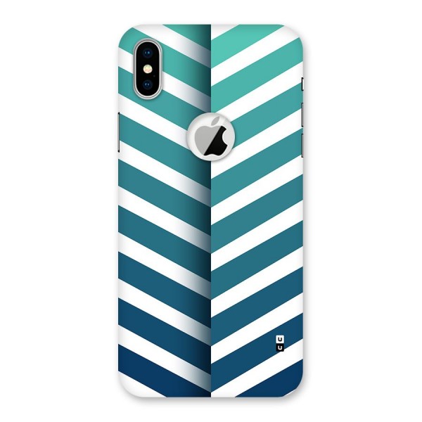 Awesome Angular Stripes Back Case for iPhone XS Logo Cut