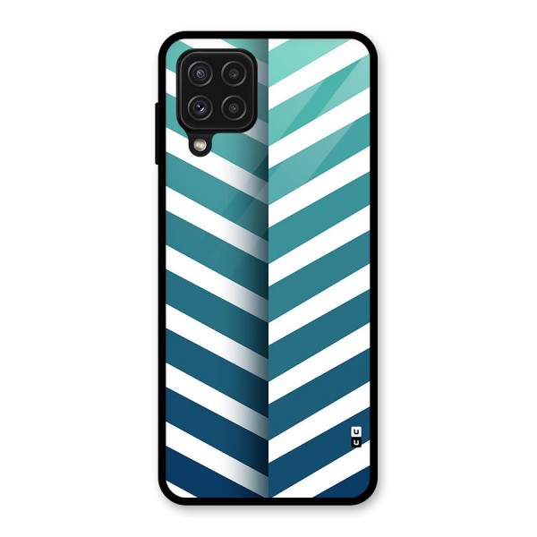 Awesome Angular Stripes Glass Back Case for Galaxy A22 4G