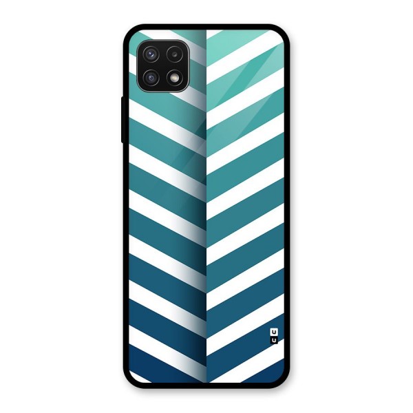 Awesome Angular Stripes Glass Back Case for Galaxy A22 5G