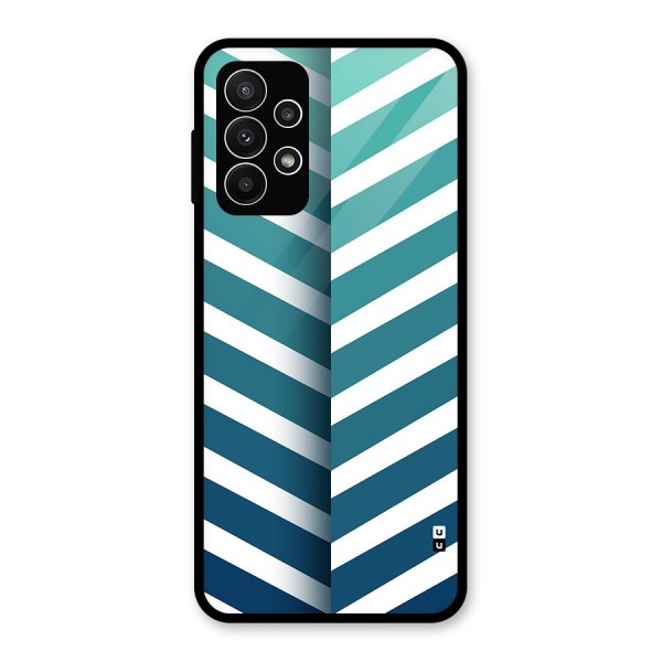 Awesome Angular Stripes Glass Back Case for Galaxy A23