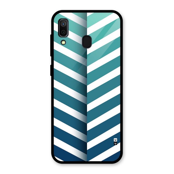 Awesome Angular Stripes Glass Back Case for Galaxy A30