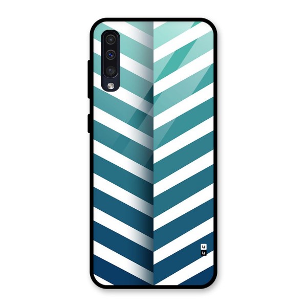 Awesome Angular Stripes Glass Back Case for Galaxy A50