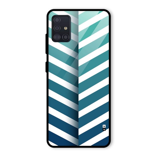 Awesome Angular Stripes Glass Back Case for Galaxy A51