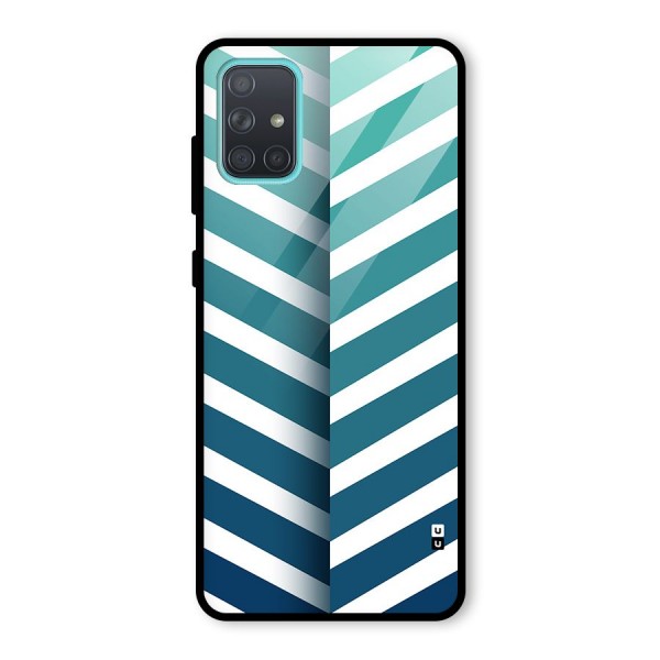 Awesome Angular Stripes Glass Back Case for Galaxy A71