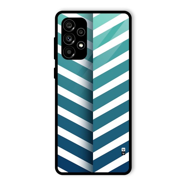 Awesome Angular Stripes Glass Back Case for Galaxy A73 5G