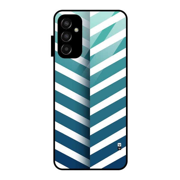 Awesome Angular Stripes Glass Back Case for Galaxy F13