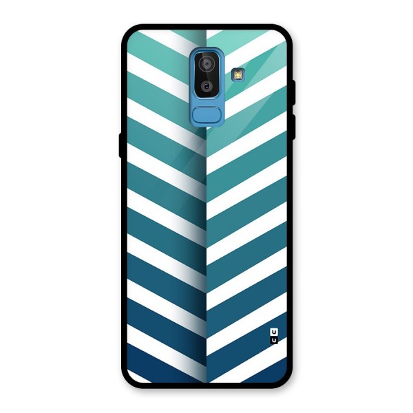 Awesome Angular Stripes Glass Back Case for Galaxy J8