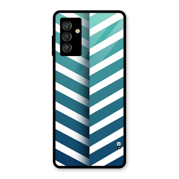 Awesome Angular Stripes Glass Back Case for Galaxy M13