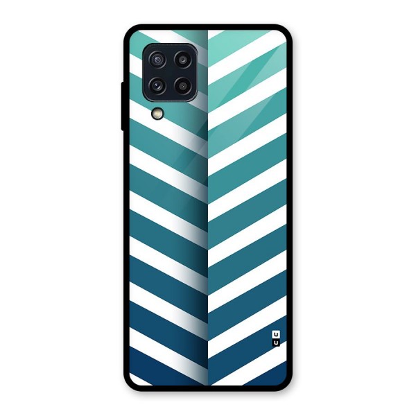 Awesome Angular Stripes Glass Back Case for Galaxy M32