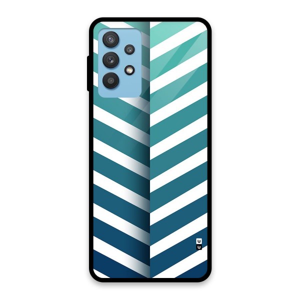 Awesome Angular Stripes Glass Back Case for Galaxy M32 5G