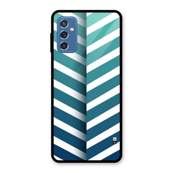 Awesome Angular Stripes Glass Back Case for Galaxy M52 5G