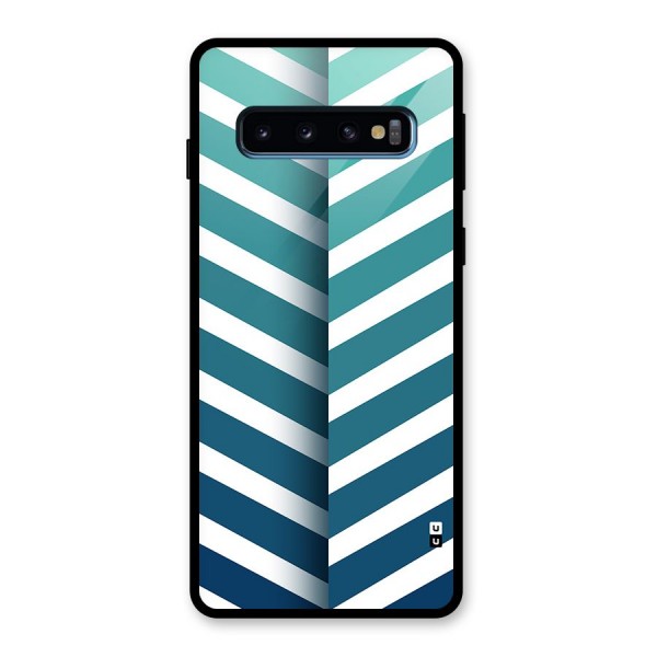 Awesome Angular Stripes Glass Back Case for Galaxy S10