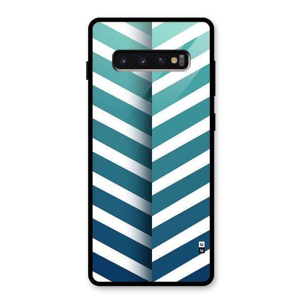 Awesome Angular Stripes Glass Back Case for Galaxy S10 Plus