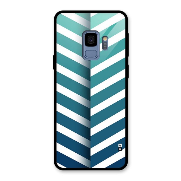 Awesome Angular Stripes Glass Back Case for Galaxy S9