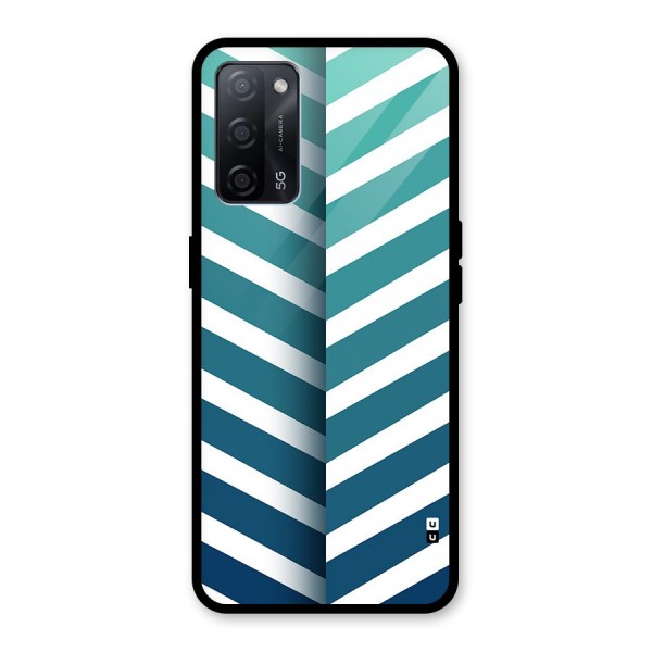 Awesome Angular Stripes Glass Back Case for Oppo A53s 5G