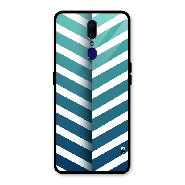 Awesome Angular Stripes Glass Back Case for Oppo F11