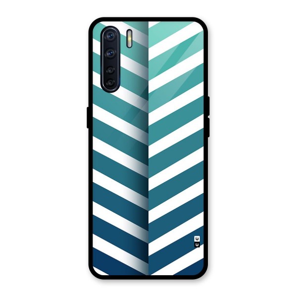 Awesome Angular Stripes Glass Back Case for Oppo F15