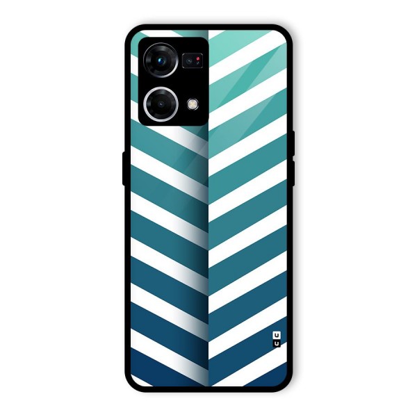 Awesome Angular Stripes Glass Back Case for Oppo F21 Pro 4G