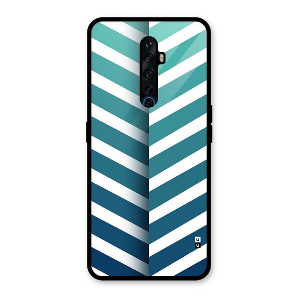 Awesome Angular Stripes Glass Back Case for Oppo Reno2 F