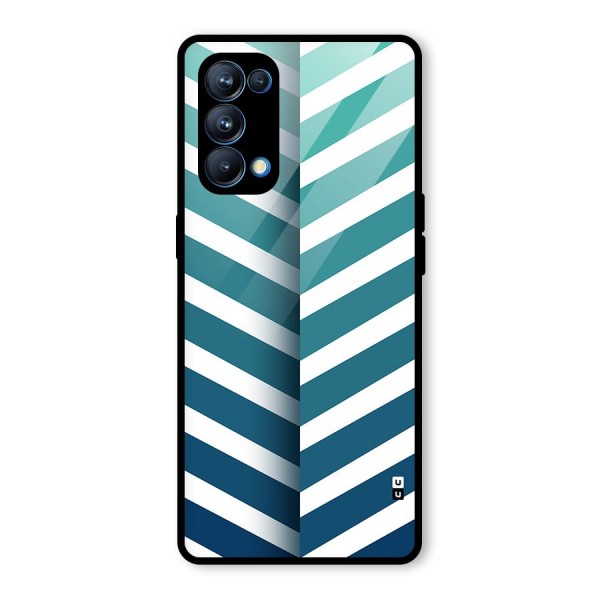 Awesome Angular Stripes Glass Back Case for Oppo Reno5 Pro 5G