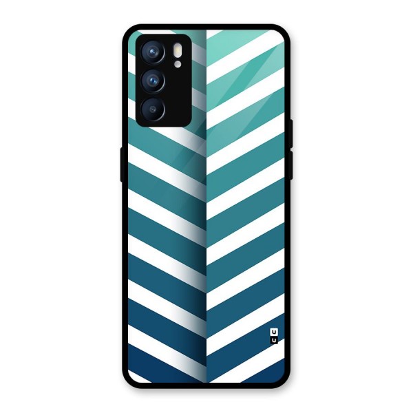 Awesome Angular Stripes Glass Back Case for Oppo Reno6 5G