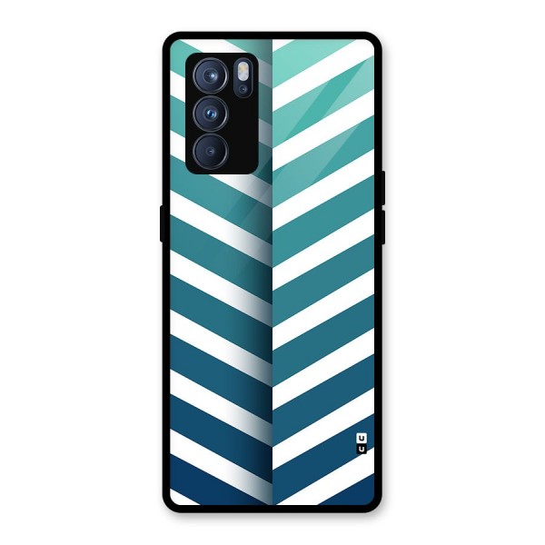 Awesome Angular Stripes Glass Back Case for Oppo Reno6 Pro 5G