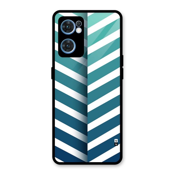 Awesome Angular Stripes Glass Back Case for Oppo Reno7 5G