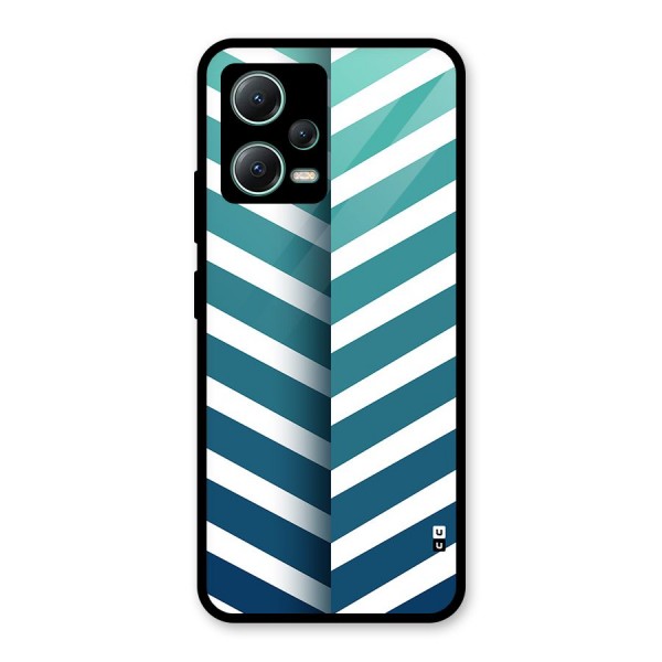 Awesome Angular Stripes Glass Back Case for Poco X5