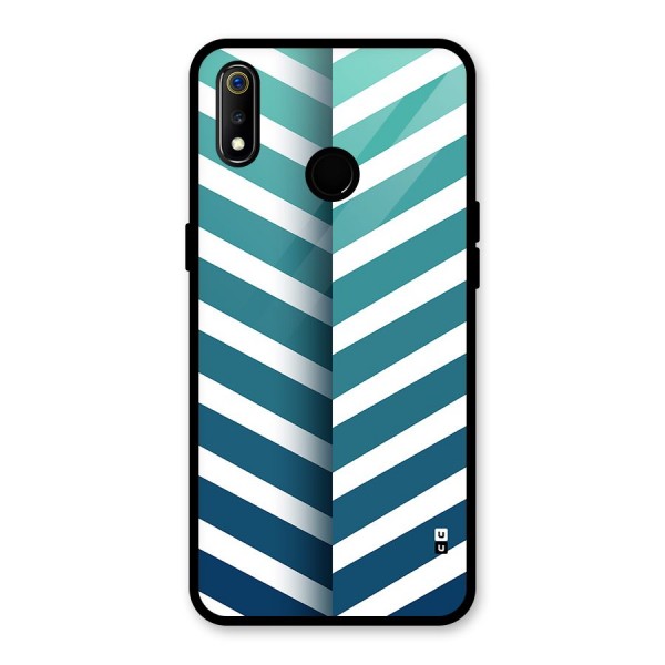 Awesome Angular Stripes Glass Back Case for Realme 3